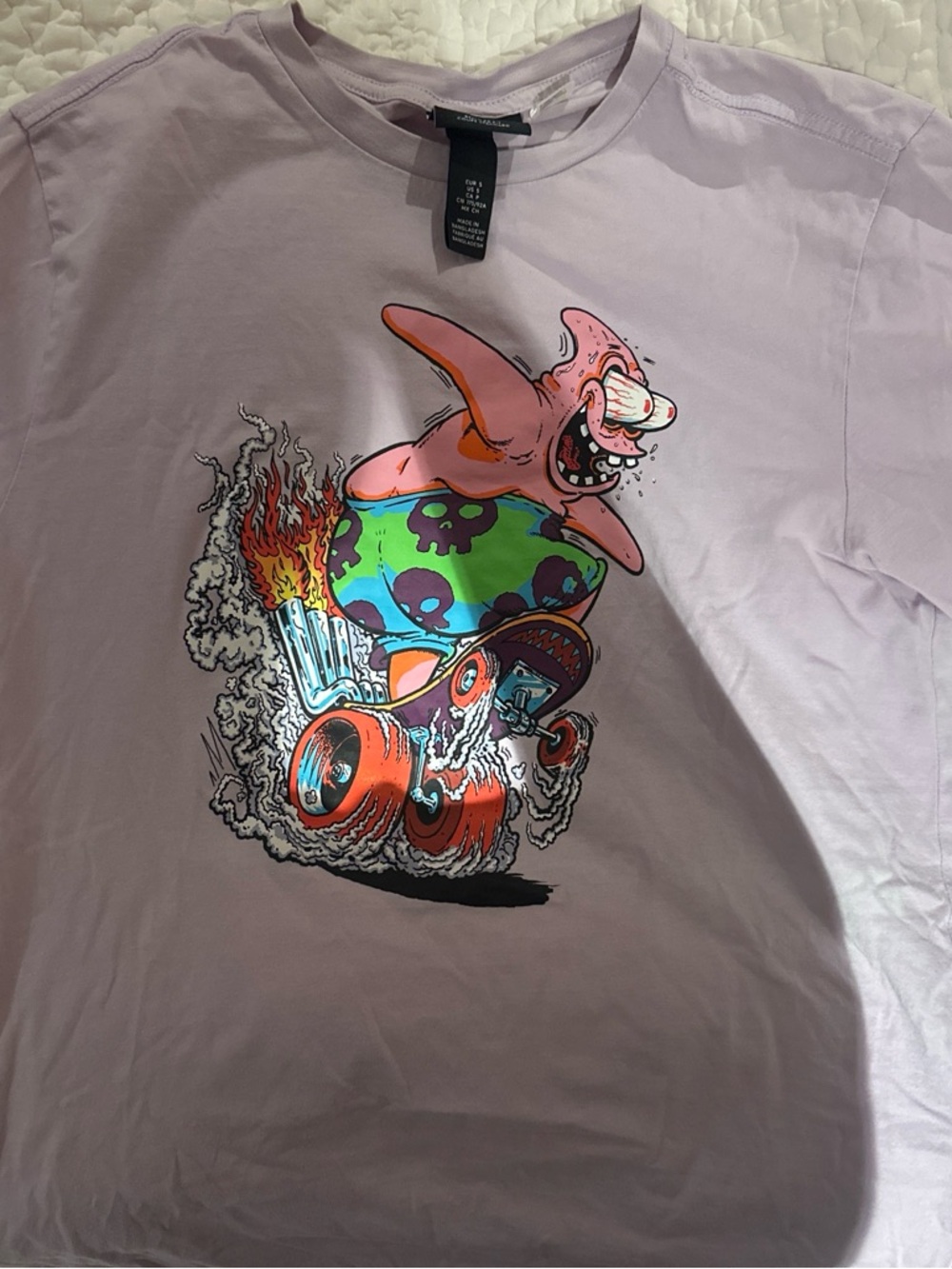 H&M Lilac SpongeBob Graphic Tee